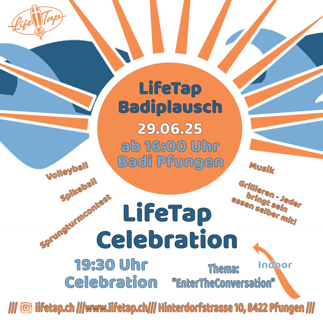 Einladung Badi Event LifeTap 29.06.2025