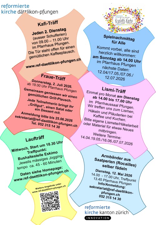 aktueller Flyer Konfetti-Kirche ab 01.04.2026