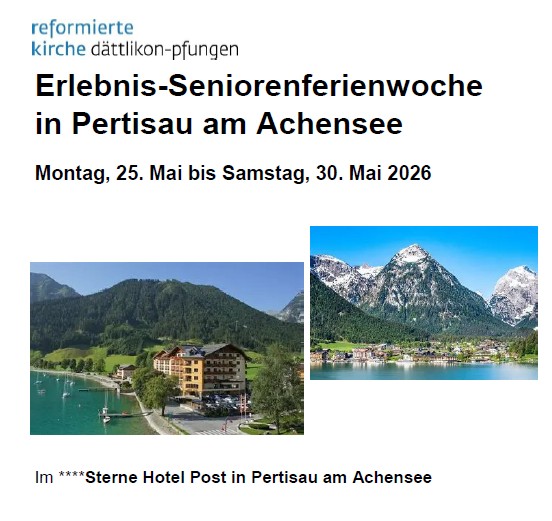 Erlebnis-Seniorenferienwoche 25.-30. Mai 2026