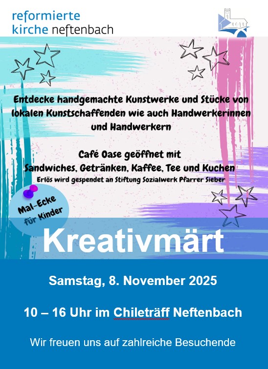 Einladung Kreaitvmärt Neftenbach 08.11.2025